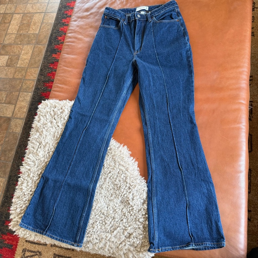 Abercrombie & Fitch Dark Blue Flare Jeans